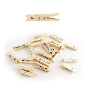 나무집게 (나무색) 3.5cm X 50개 우드 사진집게 사진걸이 메모꽂이