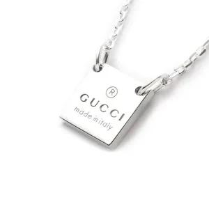 구찌 YBB223514001(223514 J8400 8106) 스퀘어 플레이트 실버 목걸이