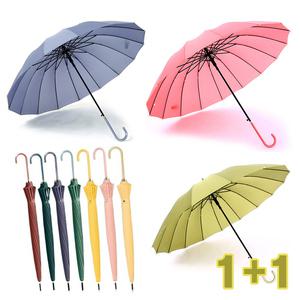 [2개세트] 색상다양 감성 튼튼한 16K 장우산 우산(16color)