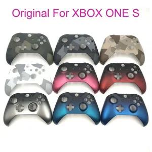 Xbox One 슬림 ONE S 컨트롤러용 오리지널 페이스 플레이트 쉘 전면 하우징 위장 교체 부품
