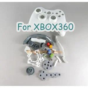 Xbox 360 컨트롤러용 교체 유선 풀 하우징 쉘 커버 버튼 액세서리 포함 화이트 블랙 1 세트/로트