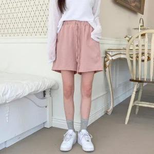 [옷자락]여자 썸머 4컬러 밴딩 3부 쿨 라이트 코튼 숏 팬츠_P369884040