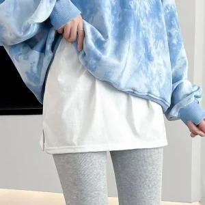 맨투맨 니트 코디 레이어드 스커트 이너 미니 치마 S13008