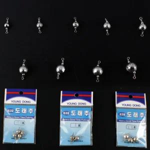 회전 봉돌 도래추 고리 낚시추 국산 구멍추 스위벨 싱커 원투 강철추