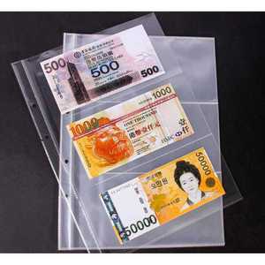 화폐 수집 앨범 속지 내부 페이지 지폐 및 동전 보관