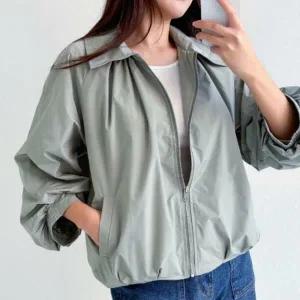 아트박스/신상오픈런 블루종 봄바람막이 카라 아방 집업점퍼 숏야상