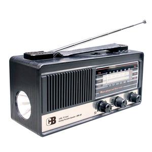 KJ-TONGSANG 레트로 아날로그 가정용 재난 휴대용 라디오 FM AM 충전용 무선 LED 라이트 손전등