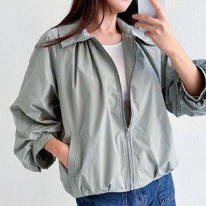 [신상오픈런]|KDJ61CE|블루종 봄바람막이 카라 아방 벌룬핏 집업점퍼 숏야상