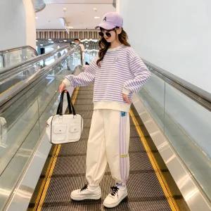 여아 주니어 알파벳P  봄 가을 맨투맨 트레이닝  초등학생 상하