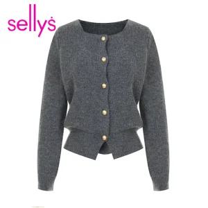 [샐리] 스퀘어볼드버튼니트가디건_I5A-CCA007