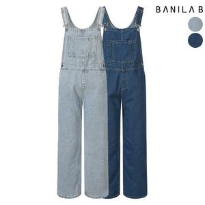 캐주얼 데님 멜빵 오버롤 팬츠