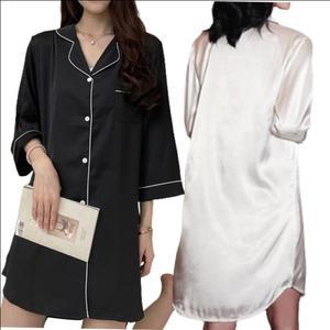 실크잠옷 여성셔츠잠옷 신혼여행잠옷 냉감잠옷 카라잠옷 원피스잠옷 셔츠홈웨어 카라