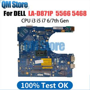 델 piron 5566 5468 BAL60노트북 메인보드 CN-0J922J CN-02PX9P LA-D871P 노트북 i3 i5 i7 6th 7th CPU