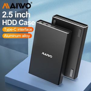 MAIWO 알루미늄 합금 외장 하드 드라이브 인클로저 USB 3.1 SATA 6Gbps 브라켓 2.5 인치 HDD/SSD용 공구 필
