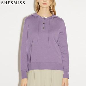 SHESMISS)] 여유로운 후드 울 니트 탑  택가격  168000원)