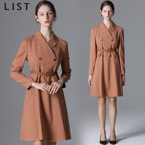 LIST)] 더블버튼 벨티드 원피스  택가격 278000원)