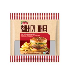 롯데푸드 햄버거 패티 1.1kg 1개