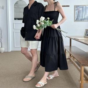 썸머셔츠 롱원피스 비치웨어 스모크 여름커플룩 (3ipGk)