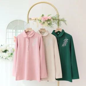 [그랜스타일] 할머니옷 봄 자가드무지카라티셔츠 70대 80대 90대 시어머니 엄마 생신선물 노인 요양원