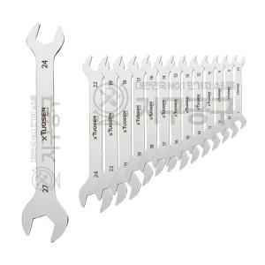 투센 오픈형 슬림 스패너 초박형 5.5 ~ 27mm 얇은 플랫 양구 개구 컴팩트 라이트 콤비네이션 스페너 조합 컴비네이션  14종
