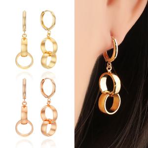 주리에떼 14K 18K 귀걸이 여성 핑크골드 레이어드 베니스 더블링 여자친구 기념일 원터치 귀걸이