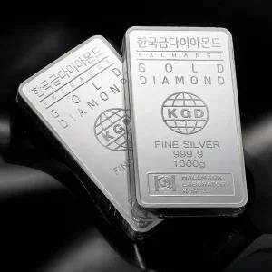 [한국금다이아몬드] 실버바 AG 1000g 1kg 999.9 은투자 은시세