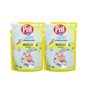 프릴 시크릿 오브 베이킹소다 주방세제 퓨어레몬 리필 1L x2개