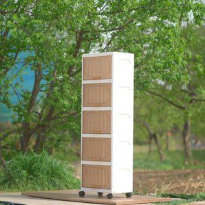 [셀링코리아]S 미란다 빗살 주름 투명 5단 서랍장 폭40cm co-00886 이동식 수납장 미니서랍 미니수납