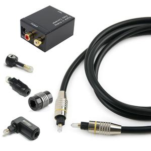 옵티컬 S/PDIF 오디오 디지털 광 케이블 Mini Toslink 코엑시얼 변환 젠더 TV 사운드바 스피커 음성 연결선 각 원 단자 잭  아날로그 광 컨버터 변환기