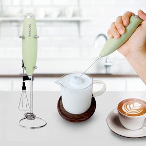 오브쿡스 미니 전동 우유거품기 머랭기 생크림 라떼 계란거품기 자동 휘핑기계