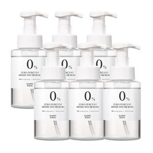 해피바스 제로퍼센트 저자극 버블 핸드워시 500ml 6개