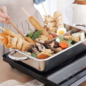 [셀러허브 1]오뎅탕냄비 칸막이 4칸 사각 캠핑 어묵 인덕션냄비