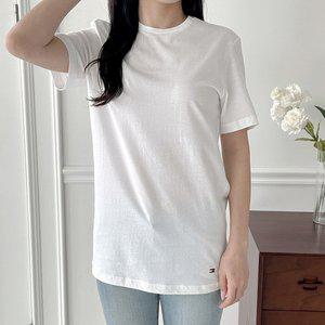 [타미힐피거] 남성 여성 무지 반팔 티셔츠