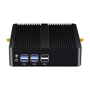 인텔 코어 i7 팬리스 미니 PC HTPC HDMI VGA 디스플레이 8x USB 300Mbps 와이파이 기가비트 이더넷 지지대 윈도우 10 리눅스 4500U