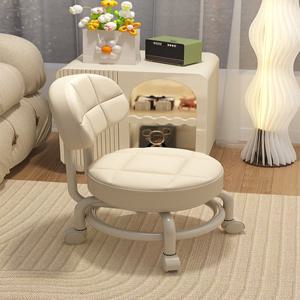 바퀴달린 낮은 의자 바퀴 청소 작업용 스툴 이동식 네일샵 휠 보조 쿠션