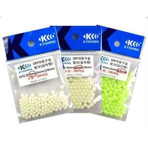 [MEK7268O_53DF]구슬 자작 채비 발광 형광 타원형 100개입