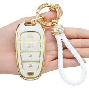 4버튼 현대 소나타 Elantra Creta Ix35 I10 Tucson Fe Rena TPU 자동차 키 쉘 Fob 용 케이스