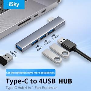 iSky Type C-USB 3.0 허브 Microsoft Surface Pro 9 5Gbps 고속 전송 도킹 스테이션용 노트북
