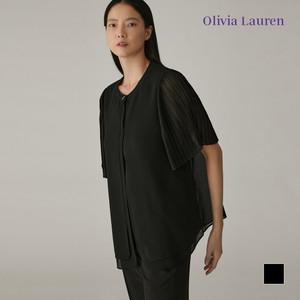 [올리비아로렌] 소매 주름배색 조젯자켓_VOCFUXM5321