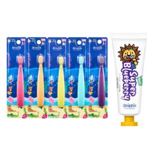 브리스틱 유아 어린이 칫솔 불소 치약 세트 1단계