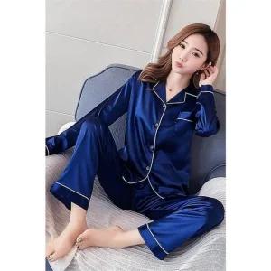 실크잠옷 홈웨어 사계절 나이트가운 차르  5676182)