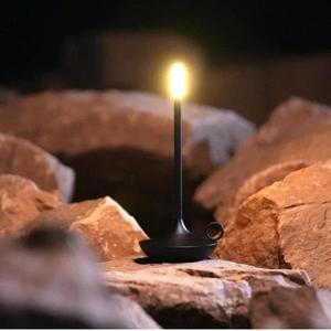 침실 용 테이블 램프 충전식 무선 터치 라이트 캠핑 촛불  분위기 USB-C 책상 야간 조명