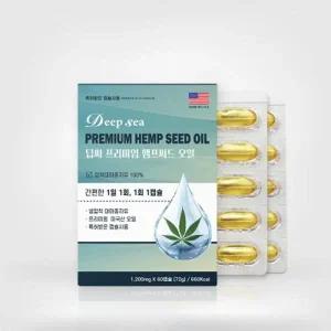 건온연 딥씨 프리미엄 햄프씨드 오일 1200mg x 60캡슐 부모님 직장인 중장년 청소년 60캡슐