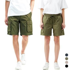 문컬렉션 카고 스판 밴딩 반바지 남녀공용 빅사이즈 5부 팬츠 아웃도어 캠핑 쇼츠