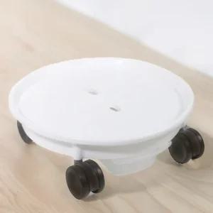 원형 화분 물받이 바퀴 받침대 이동식 거치대 3호