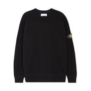 [스톤아일랜드] 남성 와펜 패치 블랙 니트 K1S155100036 S00B5 V0029