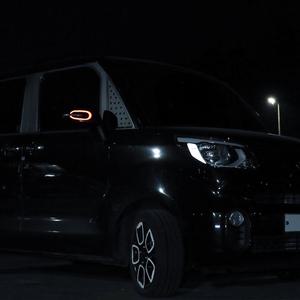 더뉴 레이 사이드미러 라인 포인트 리플렉터 스티커 반사필름 반사시트지 사고예방 추돌방지 안전 운전 용