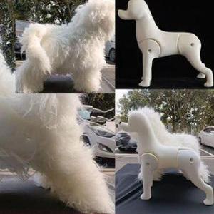 강아지 미용 연습 인형 비숑 스타일링 모형 위그 세트