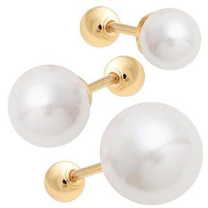 [미니아트]진주 14K 금침 골드 데일리 피어싱/ 이너컨츠 귓바퀴 트라거스 연...