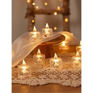 캔들 조명 촛불 티라이트 파티 라이트 NEXT EL 캔들라이트 기념일 세트 크리스마스 건전지식 24개 침대사이드램프 룸라이트 생일 양초 간접조명 CR2032 LED